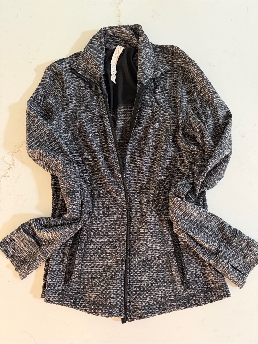 lululemon athletica Gray Heather Zip-Up Utility Jacket